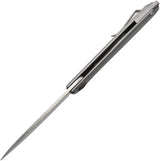 Karbon Tidbit Framelock Ti S35VN - Satin Blade, Bead Blast Titanium Handle, Lanyard Hole, Pocket Clip by KARBON