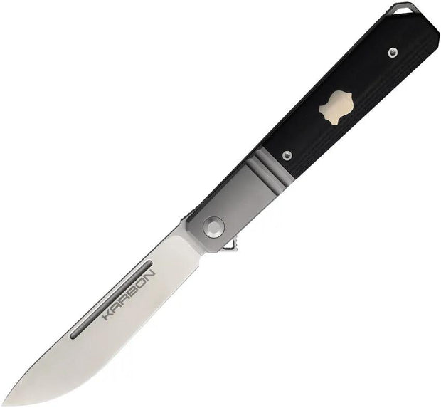 KARBON Flatline Framelock Black G10 KARB112 by KARBON