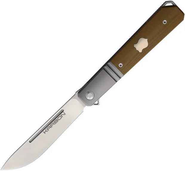KARBON Flatline Framelock Tan G10 KARB113 TAN G10 by KARBON