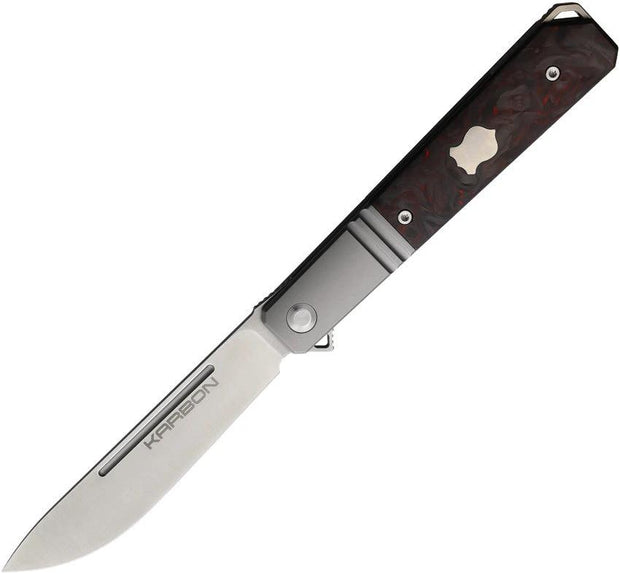 KARBON Flatline Framelock CF KARB115 RED/BLACK CF by KARBON