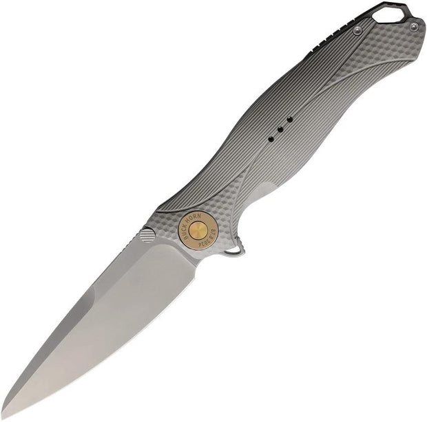 KARBON Buck Horn Linerlock Gray Al KARB119 by KARBON