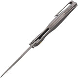 KARBON Mini Buckhorn Framelock TiM390 Titanium Handle Bead Blast Blade Ken Onion Design by KARBON