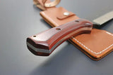 Kanetsune Reazen Tou Fixed Blade KB-165 - Hammer Mark AUS-8 Stainless Blade, Full Tang, Brown Wood Handle by Kanetsune