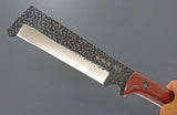 Kanetsune Reazen Tou Fixed Blade KB-165 - Hammer Mark AUS-8 Stainless Blade, Full Tang, Brown Wood Handle by Kanetsune