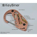 KeyBiner Copper Key Biner - Multi Tool Carabiner With Bottle Opener Nail File Pry Bar Screwdriver And 14 Key Capacity by KeyBiner