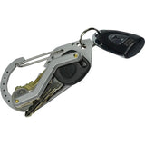 KeyBiner Titanium Tumbled Key Organizer with Bottle Opener Carabiner Nail File Pry Bar Screwdriver Wrench Holds 14 Keys by KeyBiner