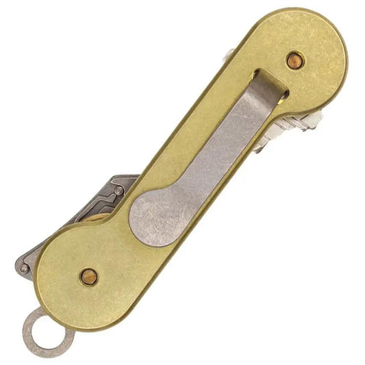 KeyBar Brass BRSKB-BP - Adjustable 3.5 Inch Key Organizer With O Rings For Tension And Up To 12 Keys by KeyBar