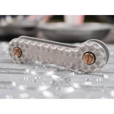 KeyBar Cratered Titanium - Holds Up To 12 Keys With Adjustable Tension And Screws For 4, 8, Or 12 Keys by KeyBar