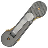 KeyBar Half Carved Carbon Fiber - Dual-Sided Titanium And Carbon Fiber Build With Adjustable Tension And Key Fob Link by KeyBar
