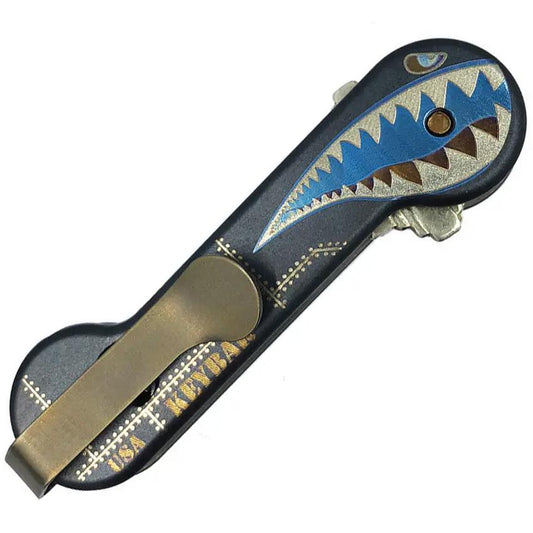KeyBar Ti Stealth Bomber - Midnight Finish Titanium Construction With Adjustable Tension For 4 To 12 Keys by KeyBar