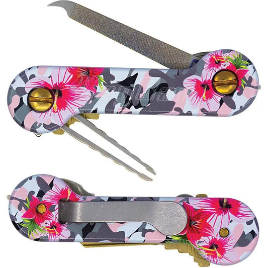 KeyBar Aluminum Pink Camo - Adjustable Tension With O Rings And Washers For 4 To 12 Keys by KeyBar
