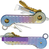 KeyBar Titanium Scales - Spectrum Anodized Titanium Construction With Adjustable Tension O-Rings And Key Fob by KeyBar