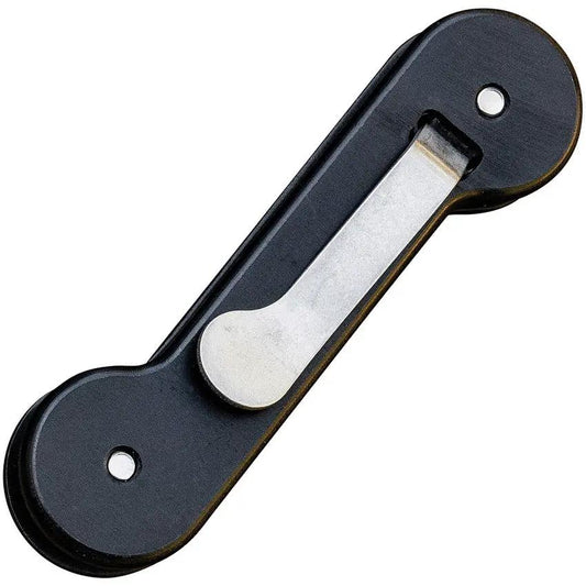 KeyBar Aluminum Black Key Bar - Adjustable Tension Key Organizer Holds 4 To 12 Keys With O Rings And Fob Link by KeyBar