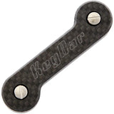 KeyBar Titanium Carbon Fiber CFTKB-BP - Adjustable 4, 8, Or 12 Key System With Lanyard Loop And Pocket Clip by KeyBar