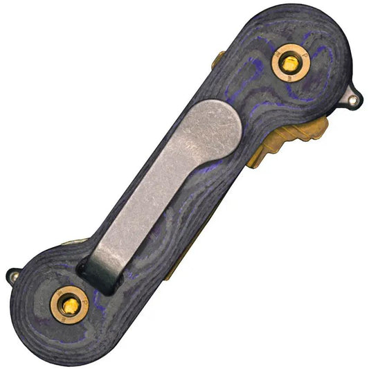 KeyBar Camo CF Purple - Adjustable Tension Key Organizer For Up To 12 Keys With Clip And Fob by KeyBar