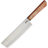 Kanetsune Usubagata KC-351 - Takefu Shiro 2 Core Blade SUS410 Stainless Cladding 6.5 Inch Satin Red Plywood Handle by Kanetsune