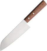Kanetsune 555 Series Santoku KC-360 - Satin 6.5 Inch DSR-1K6 HC Stainless Blade With Brown Plywood Handle by Kanetsune