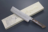 Kanetsune Sairyu Usubagata 165mm KC-371 - Damascus Blade With Brown Wood Handle by Kanetsune