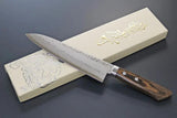Kanetsune Sairyu Kengata 180mm KC-372 - Damascus Steel Blade For Superior Sharpness Brown Wood Handle Boxed by Kanetsune