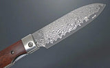 Kanetsune Gaku Style Linerlock GA001D - Damascus Steel Blade With Rosewood Handle by Kanetsune