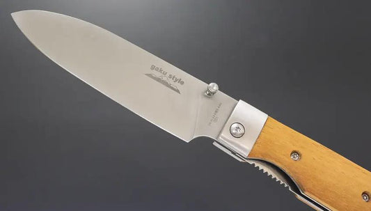Kanetsune Gaku Style Linerlock GA001 Knife Rosewood Handle Satin 440 Stainless Blade Five Point Five Inch Closed by Kanetsune