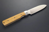 Kanetsune Gaku Style Linerlock GA001 Knife Rosewood Handle Satin 440 Stainless Blade Five Point Five Inch Closed by Kanetsune