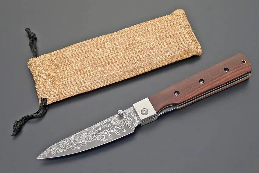 Kanetsune Petty Linerlock Damascus GA004D by Kanetsune