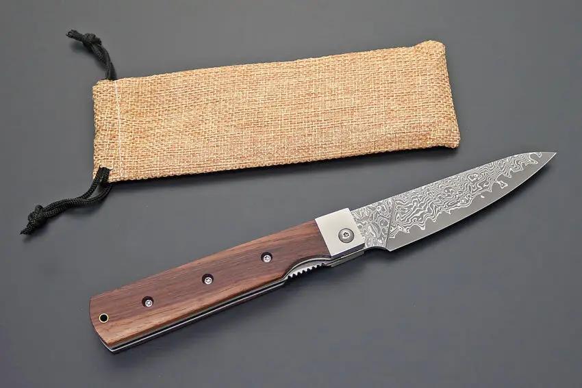 Kanetsune Petty Linerlock Damascus GA004D by Kanetsune