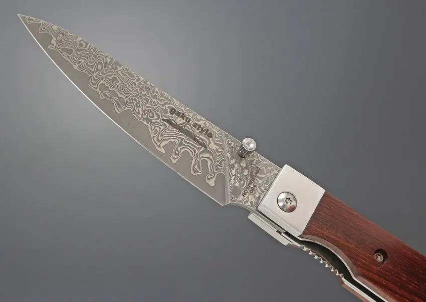 Kanetsune Petty Linerlock Damascus GA004D by Kanetsune