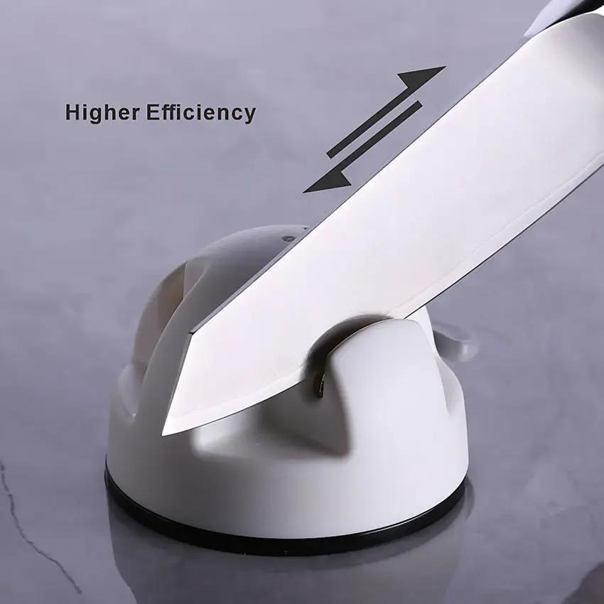 KitchenDAO Mini Knife Sharpener KD0373 - Compact One Hand Operation With Non Slip Base And Dual Wheel Sharpening by KitchenDAO