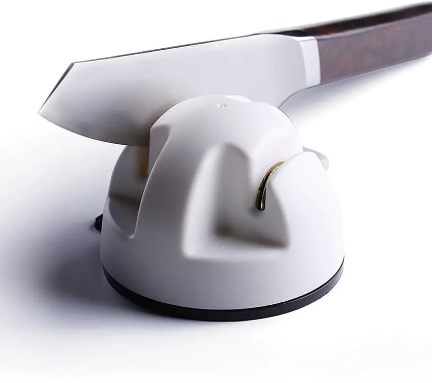 KitchenDAO Mini Knife Sharpener KD0373 - Compact One Hand Operation With Non Slip Base And Dual Wheel Sharpening by KitchenDAO