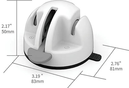 KitchenDAO Mini Knife Sharpener KD0373 - Compact One Hand Operation With Non Slip Base And Dual Wheel Sharpening by KitchenDAO