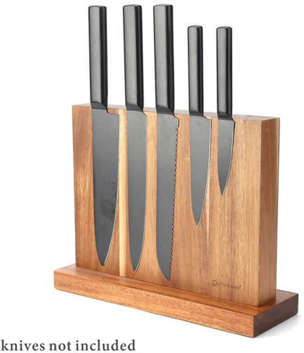 KitchenDAO Magnetic Knife Block Wood KD0388 by KitchenDAO