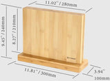 KitchenDAO Magnetic Knife Block Wood KD0388 - Bamboo Construction With Internal Magnets And Anti Slip Feet by KitchenDAO