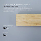 KitchenDAO Bamboo Magnetic Knife Rack KD0399 - Strong Magnets For Knife And Utensil Organization by KitchenDAO