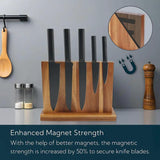 KitchenDAO Magnetic Knife Block Wood KD0438 by KitchenDAO