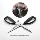 KitchenDAO Kitchen Scissors KD20013 - Versatile Kitchen Shears With Micro Serration And Multiple Tools by KitchenDAO