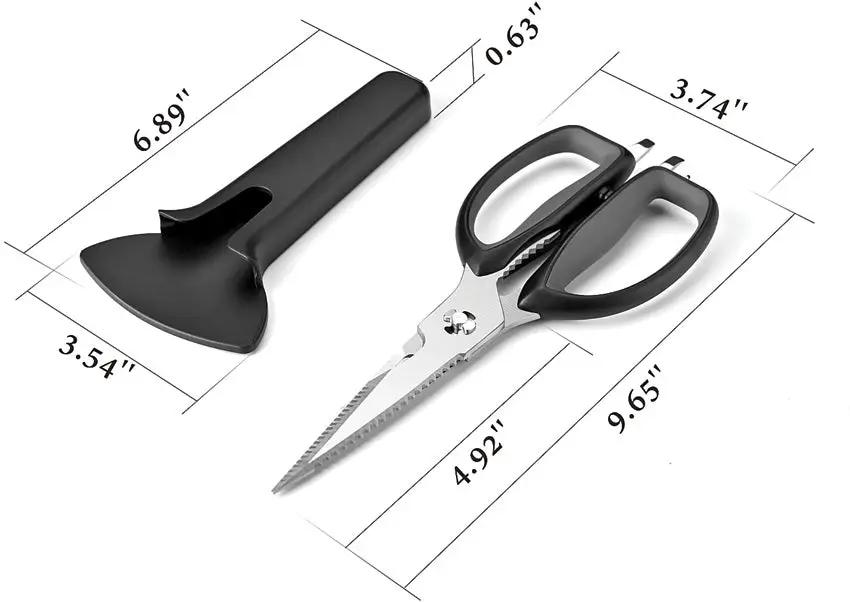 KitchenDAO Kitchen Scissors KD20013 - Versatile Kitchen Shears With Micro Serration And Multiple Tools by KitchenDAO