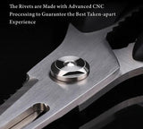 KitchenDAO Kitchen Scissors KD20013 - Versatile Kitchen Shears With Micro Serration And Multiple Tools by KitchenDAO