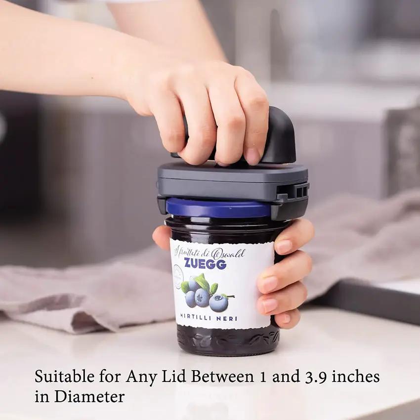 KitchenDAO Jar Opener - Soft Touch Handle, Non Slip Teeth, Fits 1 To 3.9 Inch Lids, GRN Construction by KitchenDAO