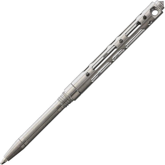 Ketuo Compact Hollow Out Pen Silver TITANIUM SILVER TACTICAL PEN by Ketuo