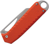 Ketuo Ventr Orange Button Lock Folding Knife - EDC Ready With Satin Tanto Blade And G10 Handle by Ketuo