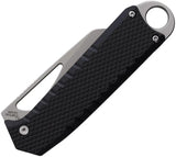 Ketuo Ventr Button Lock Folding Knife - Satin 14C28N Tanto Blade With Black G10 Handle For EDC Outdoors by Ketuo