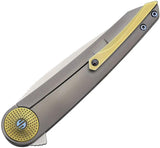 Ketuo Meridian Framelock Bead Blast M390 Blade Gray Titanium Extended Tang Pocket Clip Premium EDC Knife by Ketuo