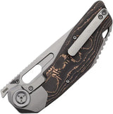 Ketuo Yakuza Framelock Knife With Premium M390 Bead Blast Blade And Titanium Handle Copper Foil Carbon Fiber Inlay For EDC Enthusiasts by Ketuo