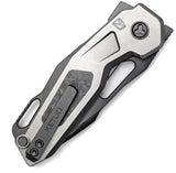 Ketuo Mini Griffin Button Linerlock Knife KETM025 4 Inch Closed Blade - M390 Steel With Carbon Fiber Inlay For EDC by Ketuo