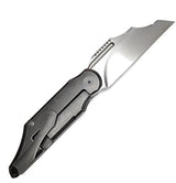 Ketuo Soulstorm B Framelock Knife - 4 Inch M390 Blade With Titanium Gray Stonewash Handle For EDC by Ketuo