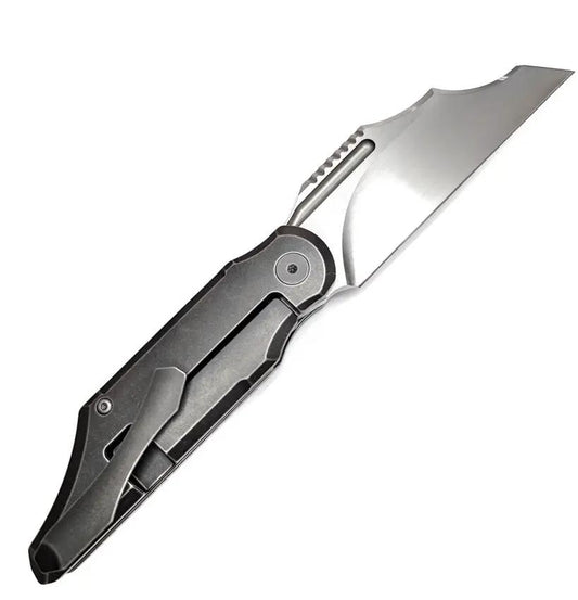 Ketuo Soulstorm B Framelock Knife - 4 Inch M390 Blade With Titanium Gray Stonewash Handle For EDC by Ketuo