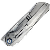 Ketuo Illusion Framelock Knife - Premium M390 3.5 Inch Satin Drop Point With Titanium Handle by Ketuo