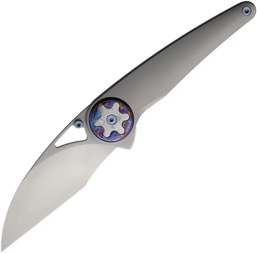 Ketuo Happy Hour Linerlock Knife for EDC Enthusiasts Bead Blast M390 Blade Timascus Damasteel Inlay by Ketuo